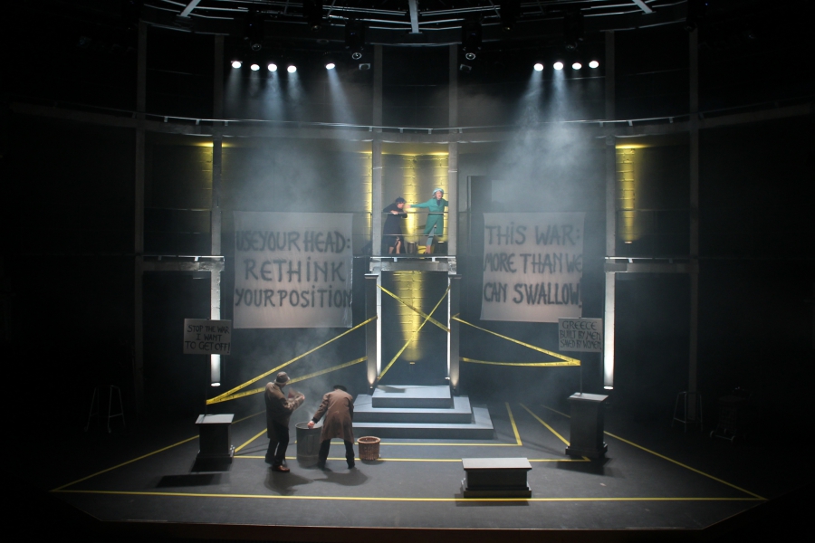 Lysistrata, Lighting Design by Peter Harrison, Actors of Dionysus, Rose Theatre, Kingston